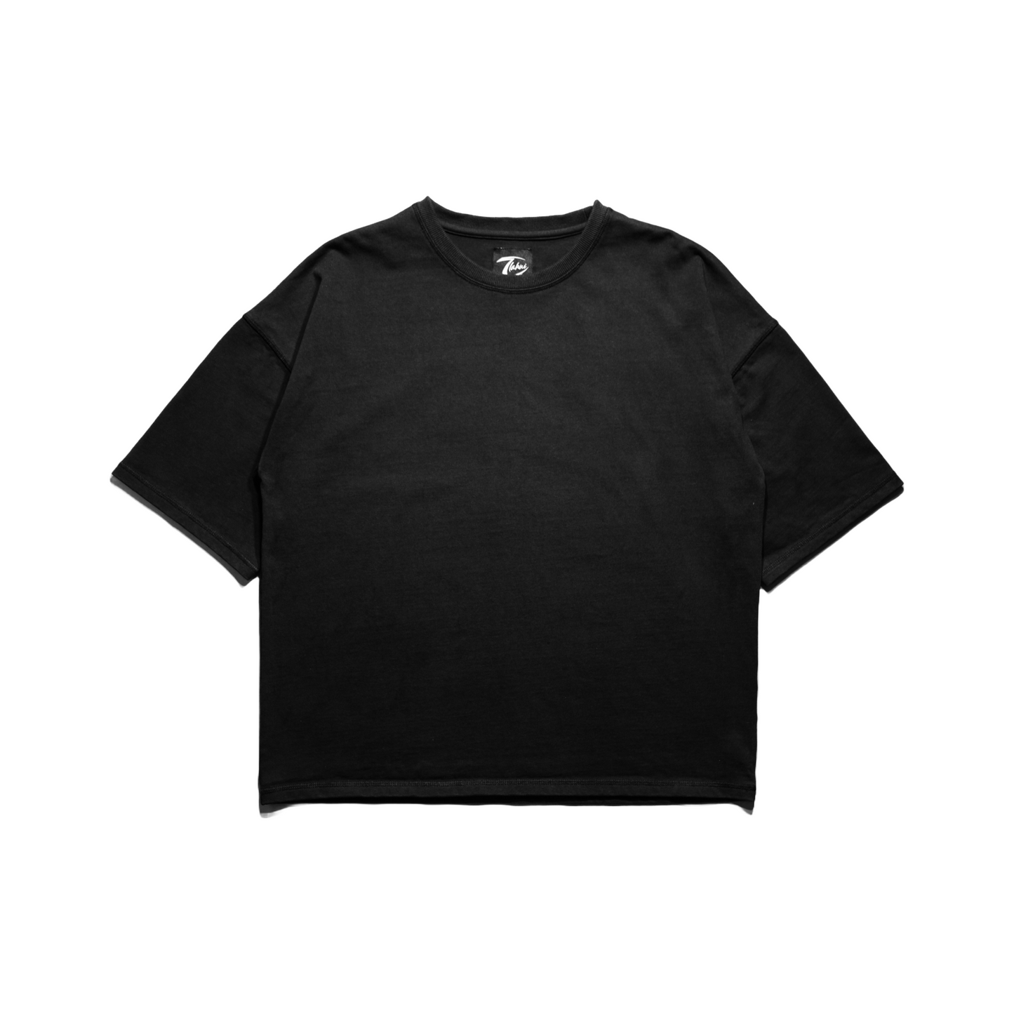 370 GSM BOXY SHORT SLEEVE // BLACK