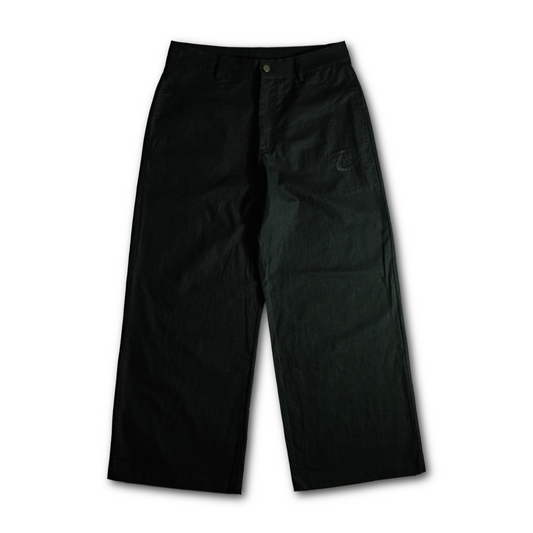 BOXY LINEN PANTS // BLACK
