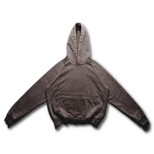 HEAVY HOODIE - LIGHT BROWN WASH