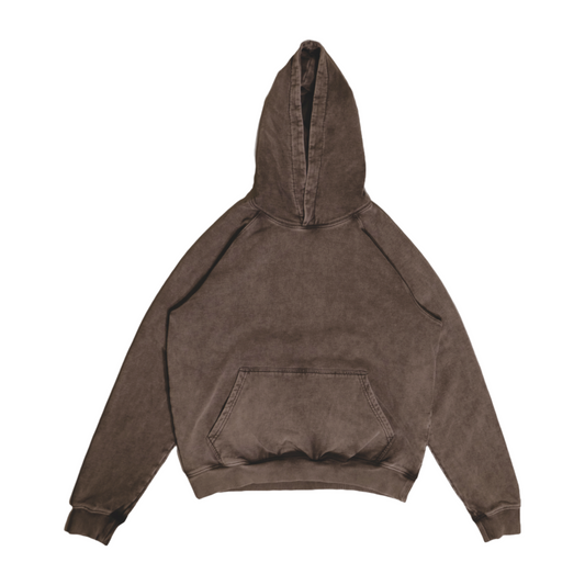 HEAVY HOODIE - LIGHT BROWN WASH