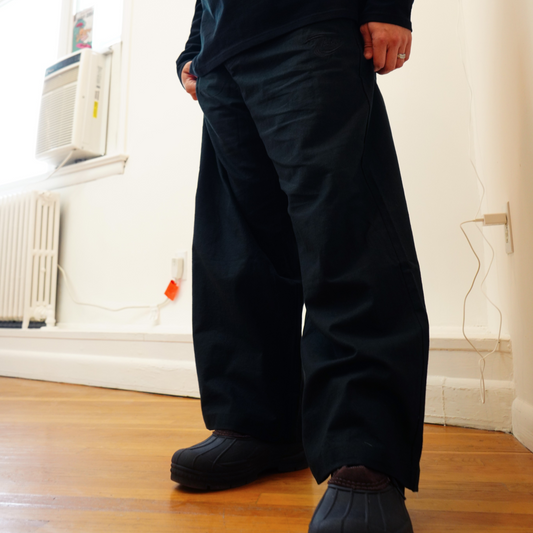 BOXY LINEN PANTS // BLACK